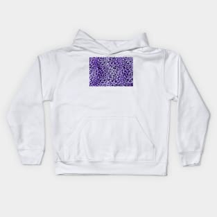 Purple Leopard Print Kids Hoodie